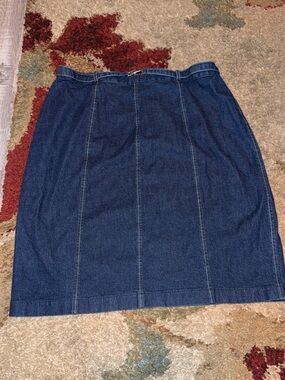 Lee Dark Blue Denim Pencil Skirt